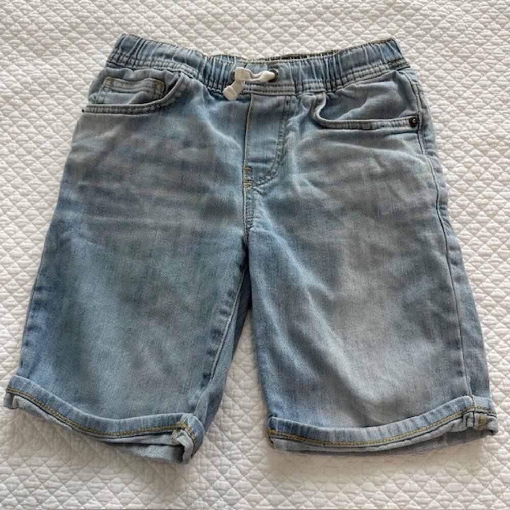 Cat & Jack Boys Denim Rolled Shorts Sz M
